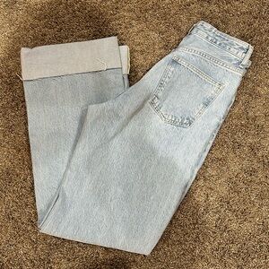 Zara Wide Leg Cuff Denim